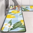 thumbnail image 2 of Kitchen Rugs Sets Of 2,Yellow Lemon Fruit Flowers BlueWhite Pattern Anti Fatigue Kitchen Mat Rugs Non Slip Washable,Decorative Kitchen Floor Mats for Kitchen,Sink,Laundry,17"x47"+17"x47", 2 of 5