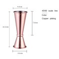 thumbnail image 1 of Matsuzay Jigger de barra de cóctel, Jigger de diseño japonés de acero inoxidable, taza medidora de doble espíritu para Bar en casa, accesorios para Barra de herramientas No.2 Matsuzay HA028391-02, 1 of 6