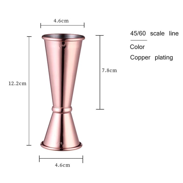 Matsuzay Jigger de barra de cóctel, Jigger de diseño japonés de acero inoxidable, taza medidora de doble espíritu para Bar en casa, accesorios para Barra de herramientas No.2 Matsuzay HA028391-02