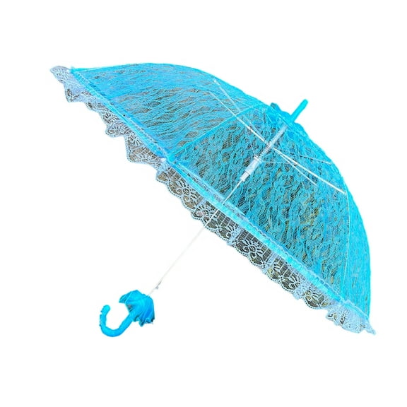 lanema Elegant French Lace Umbrella Wedding Parasol With Lace Flower Designs For Weddings And Special Occasion Photo Props