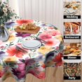 thumbnail image 4 of Floral Round Tablecloth 60 Inch - Colorful Flowers Table Cloth Spring Summer Wildflower Table Cover Decorative for Picnic Party Holiday Home, 4 of 7