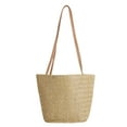 thumbnail image 2 of PULLIMORE Women Straw Beach Bag Boho Summer Woven Buckets Totes Handbag Shoulder Bags Purse （Khaki）, 2 of 10
