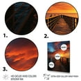 thumbnail image 3 of Designart "Pier Sunrise Morning Radiance" Nautical & Beach Floater Framed Canvas Print, 3 of 7