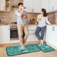 thumbnail image 6 of SKYSONIC 2PCS Vintage Mermaid Kitchen Rug and Mat Turtle Octopus Starfish Floor Runner Rug Anti Fatigue Non Slip Comfort Mat for Doormat Laundry Room Hallway 19.7"x27.6"+19.7"x47.2", 6 of 7