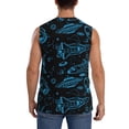 thumbnail image 4 of Goofa Spacecraft Printed Men's Sleeveless T-Shirt - Athletic Gym Workout Tank Top for Men - Moisture-Wicking, UPF 30+ Quick-Dry Muscle Tee-Small, 4 of 8