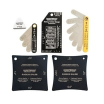 MusicNomad Precision 6 pc. Guitar Setup Gauge Tool Set - Plus 24 pg. Instructional Booklet and Storage Case (MN604)