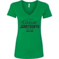 thumbnail image 3 of Inktastic Celebrate Juneteenth Women's V-Neck T-Shirt, 3 of 5