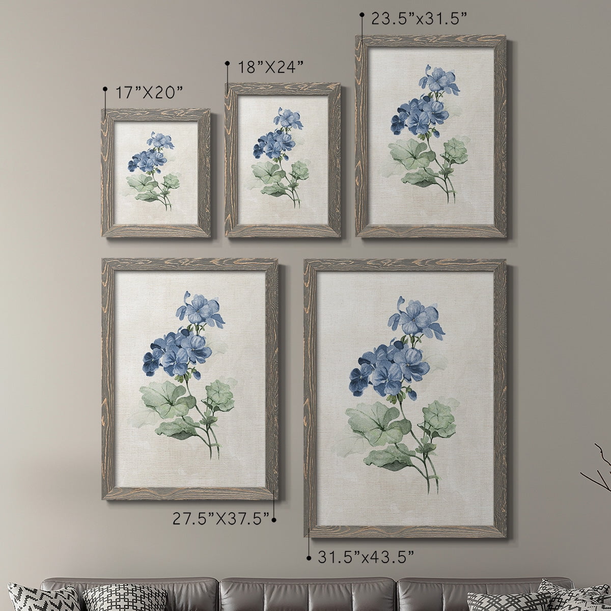Farmhouse Periwinkle I - Premium Framed Canvas 2 Piece Set - Ready to Hang