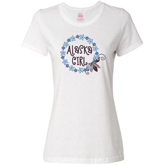 Inktastic Alaska Girl Forget-Me-Not Flower Women's T-Shirt