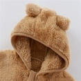 thumbnail image 4 of Lovzfmll Toddler Girls Boys Winter Coat Hooded Fleece Jacket Bear Print Plush Lined Warm Full Zipper Cozy for 6 Months - 4 Years, 4 of 7