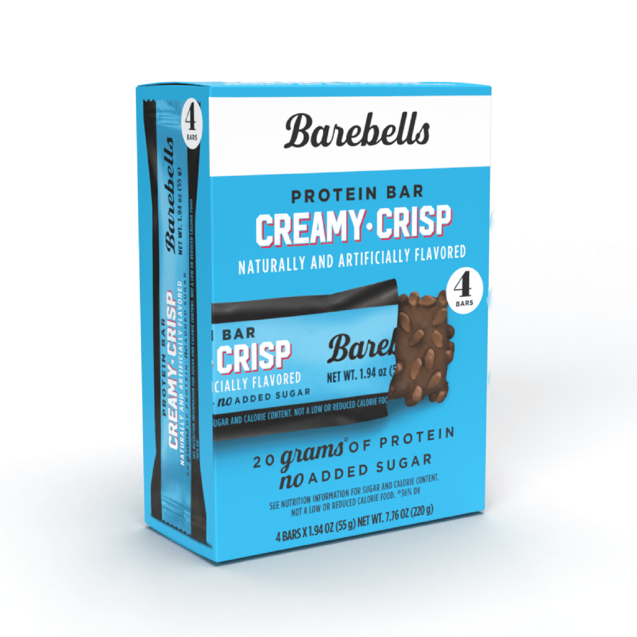 (3 pack) Barebells Protein Bars, Creamy Crisp, 20g High Protein, 1.9oz, 4 Count