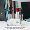 thumbnail image 4 of MesaSe Conteneur à Stylos Portable Transparent Remplacement Table Étudiante Ciseaux Brosse Pot de Rangement Organisateur, 4 of 7