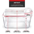 thumbnail image 4 of 28 Cup Extra Large Glass Storage Container with Lid (220 Ounces), Oven Safe Large Glass Container with Handle, Large Glass Food Storage Container with Airtight Locking Lid with Handle, Freezer Safe, 4 of 7