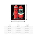 thumbnail image 5 of Cozy Flannel Blanket with Whimsical Characters & Colorful Dots - Soft Warm Perfect for Sofa Travel Bed or Chair, 5 of 7