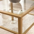 Jumpluff Gold Metal and Glass Bunching Cocktail Table, Transitional, Soft Gold