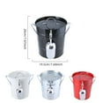 thumbnail image 3 of Champagnes Bucket Round Metal Ice Bucket with Shovel and Lid Drink Coolers Beverage Tub Wine Bucket Easy to Carrys, 3 of 8