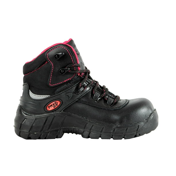 Bota Industrial Kuali Shoes M-1360R Dielectrica Mujer TALLA 25 CM NEGRO rosa