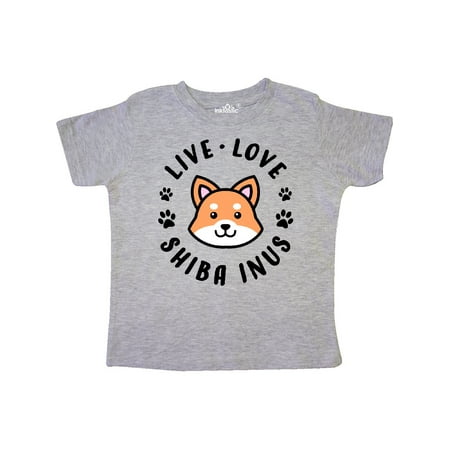 

Inktastic Live Love Shiba Inus Gift Toddler Boy or Toddler Girl T-Shirt