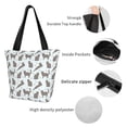 thumbnail image 3 of Tote Bag for Women/Men - Elegant Cute Cartoon Cat Handbags Shoulder Bag Zipper Closure Shopping Travel Gym Toy Bag Beach Bag, 3 of 6