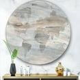 thumbnail image 3 of Designart 'Misty World Map' Glam Metal Circle Wall Art, 3 of 3