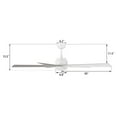 thumbnail image 7 of SMAAIR Kalmar 60" Large Downrod Ceiling Fan with Remote and Light,White, 7 of 7