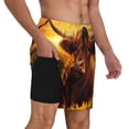 thumbnail image 2 of Daiia Vintage Sunflower Cow A Mens Swim Trunks Swim Shorts Quick Dry Swim Shorts with Mesh Lining Pockets-3X-Large, 2 of 9