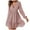 Pink, variant on Ichuanyi Woman Dress Women Sexy Fashion Long Sleeve V Neck Ruffle Dress