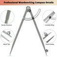 thumbnail image 5 of 16 inch Compass for Geometry, Compass for Woodworking, Large Compass for Geometry, Woodworking Compass, Drafting, Drawing Compass, 5 of 5