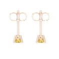 thumbnail image 4 of Clara Pucci 0.5Ct Natural Citrine Round Cut VVS1 Push Back Stud 18k Solid hypoallergenic Gold Designer Earrings For November, 4 of 7