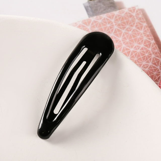 Metal Snap Hair Clip Metal Snap Hair Pins Snap Hair Pins Metal Hair Barrettes Snap Hair Clips Metal Bright Color Cute Prevent Slip Hair Barrettes Hair Accessories For GirlsS159-38