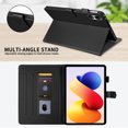 thumbnail image 4 of for Xiaomi Redmi Pad 2 Pro 12.1/Poco Pad M1 12.1 Inch 2025 Case, Rhombus Pattern Multiple Viewing Angles Stand Slim Folio Cover (Black), 4 of 6