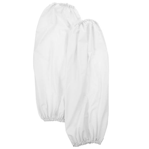 LEORX Sleeve Covers for Arms Oilproof 1 Pair White Pu for Housework