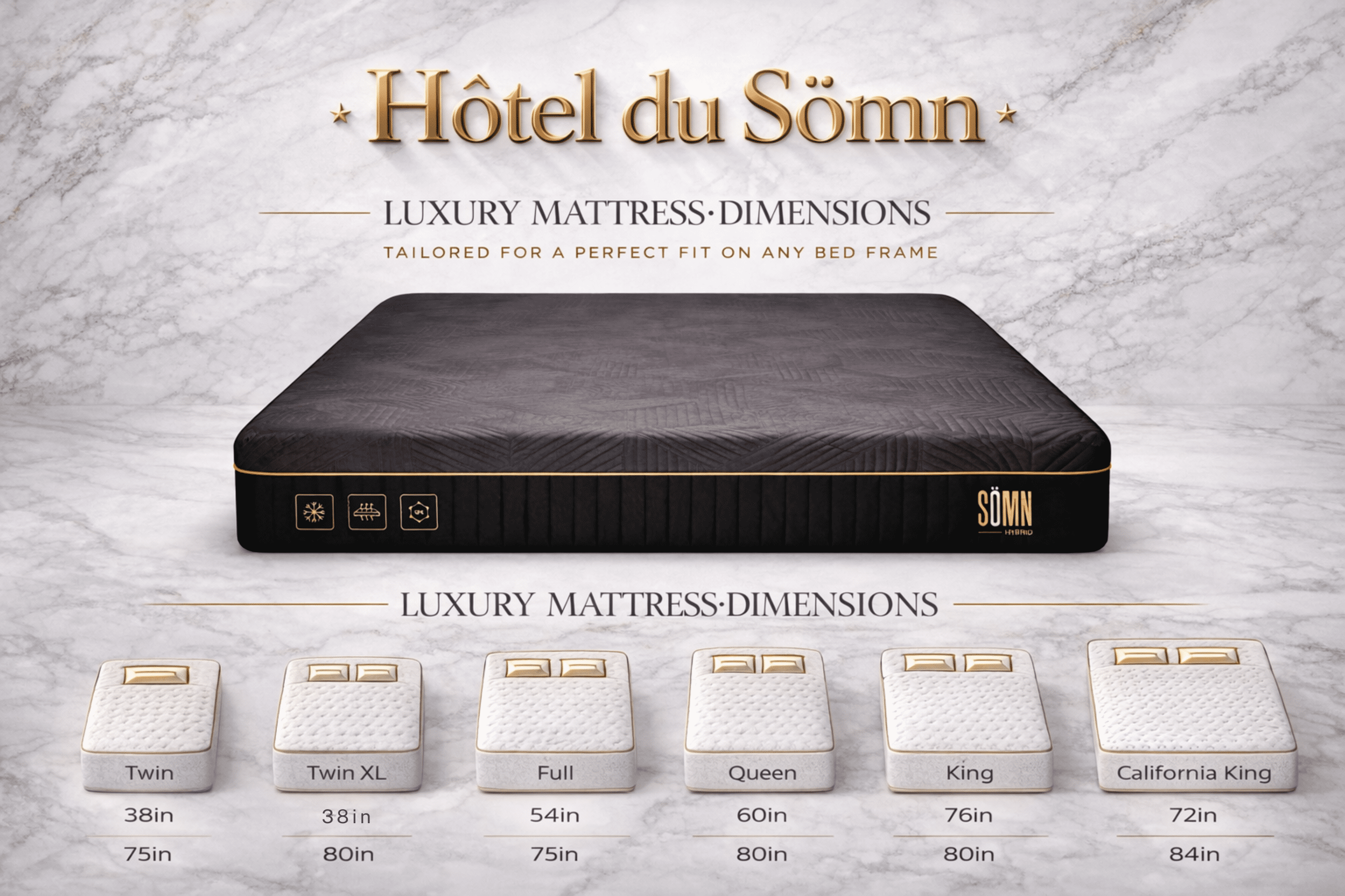Hôtel du Sömn - 10" Premium Luxury Cooling Hybird Full Mattress