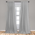thumbnail image 5 of Ambesonne Victorian Curtains, Dual Linked Bound, Pair of 28"x95", White, 5 of 5