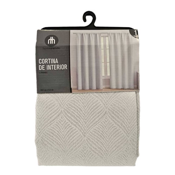 Cortina Home Trends de Interior con Textura Plateado