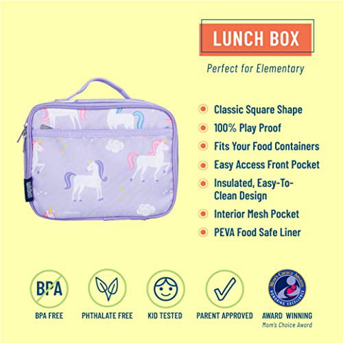 Personalised UNICORN RAINBOW Lunch Box Funny School Snack 