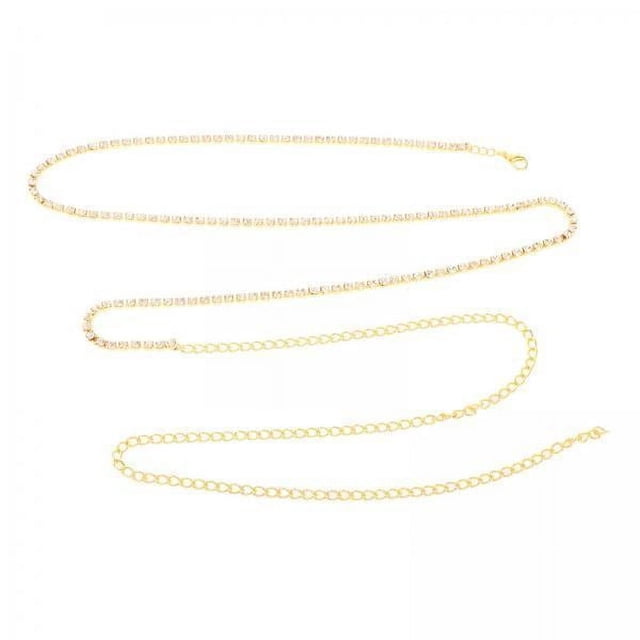 3 Cadenas Para El Vientre Con Diamantes De Imitación, Para Mujer, Para Bikini, Halloween, Niñas, Dorado