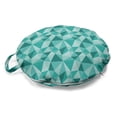 thumbnail image 1 of Geometric Round Floor Cushion with Handle, Image Covered with Polygonal Ornamental Triangles, Decorative Pillow for Living Room & Dorms, 18" Round, Seafoam Teal, by Ambesonne, 1 of 4