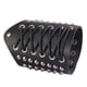thumbnail image 3 of Brazaletes medievales vintage de cuero sintético, brazalete ancho, armadura de brazo Negro, 3 of 7