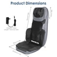 thumbnail image 2 of Moclever Shiatsu Neck Back Massager with Heat, Full Body 3D Kneading Massage Chair Pad for Home, Grey, 2 of 14