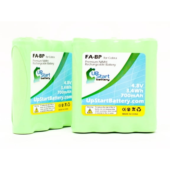 2x Pack - UpStart Battery Maxxon RS446 Battery - Replacement for Maxxon ACC510 Two-Way Radio Battery (700mAh, 4.8V, NI-MH)