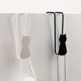 thumbnail image 4 of Over The Door Hook, Black Metal Cat Shaped Single Hook, 1 Piece No-Drill Hanging Hook, for Home Kitchen Bathroom Bedroom Cabinet Door Towel Bags Hanging Storage, 4 of 8