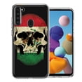 thumbnail image 1 of MUNDAZE For Samsung A21 Mexico Flag Skull Design Double Layer Phone Case Cover, 1 of 2