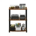 thumbnail image 5 of Furinno Pangkor 3-Tier Turn-N-Tube Indoor Outdoor Plant Shelf Wood Stand with Square Poles, Natural/Black, 5 of 6