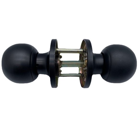 WHEANG Faucets Accessories Keyed Alike Entry Door Knob and Single Cylinder Lockset Black Front Door Knob with Key and 1 Pack One Size Black