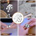 thumbnail image 4 of Shisuyan Brooch Base for Crafting Silver 10Pcs Round Disc Base 0.8x0.8x0.5in, 4 of 8
