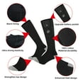thumbnail image 5 of WZCPCV Heated Socks for Men Women, 5000mAh Rechargeable Heated Socks, Temperature Control  Foot Warmer for Skiing Camping Running Cycling,Gray, 5 of 7