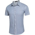 thumbnail image 3 of Men's Casual Button Down Shirt Business Chambray Dress Shirt, 3 of 6