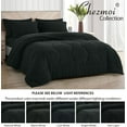 thumbnail image 5 of Chezmoi Collection Piper Oversized Queen Bed in a Bag 7-Pieces Honeycomb Geometric Hexagon Quilted Stone Washed Microfiber Comforter with Sheets Lightweight All Season Bedding, Oversized Queen, Black, 5 of 9