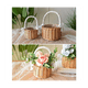 thumbnail image 2 of 2 cestas de almacenamiento tejidas con asa, cestas de flores para bodas, cestas de flores de ratán de mimbre para decoración del jardín del hogar, 2 of 6